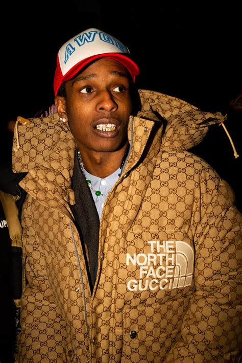 north face gucci jacket asap rocky|gucci north face puffer jacket.